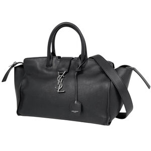 Saint Laurent Downtown Cabas 2-Way Shoulder/Handbag, Leather, Black, 436832, ...